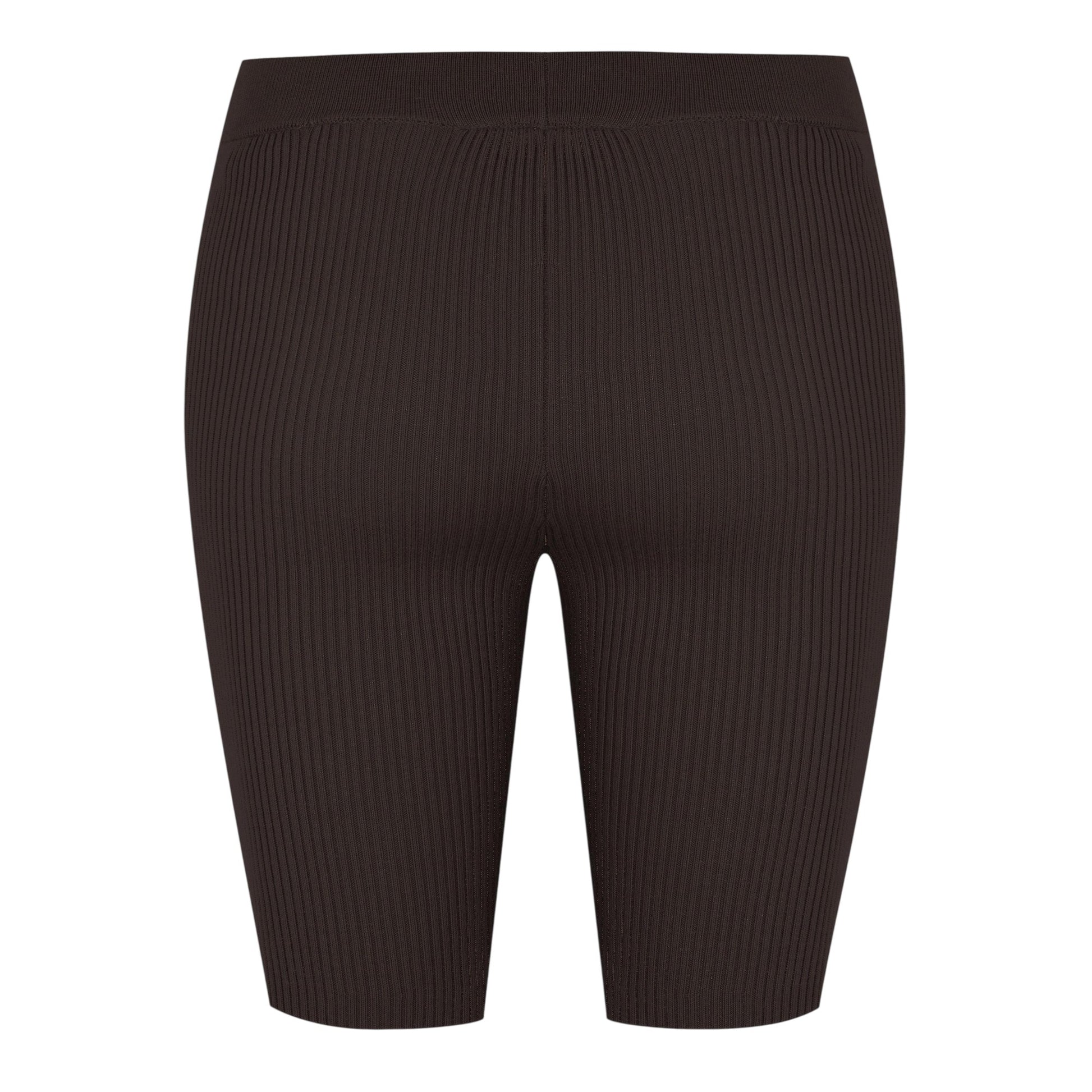Off Black - Back - Fear Of God Essentials Womens-Ladies Ribbed Cycling Shorts