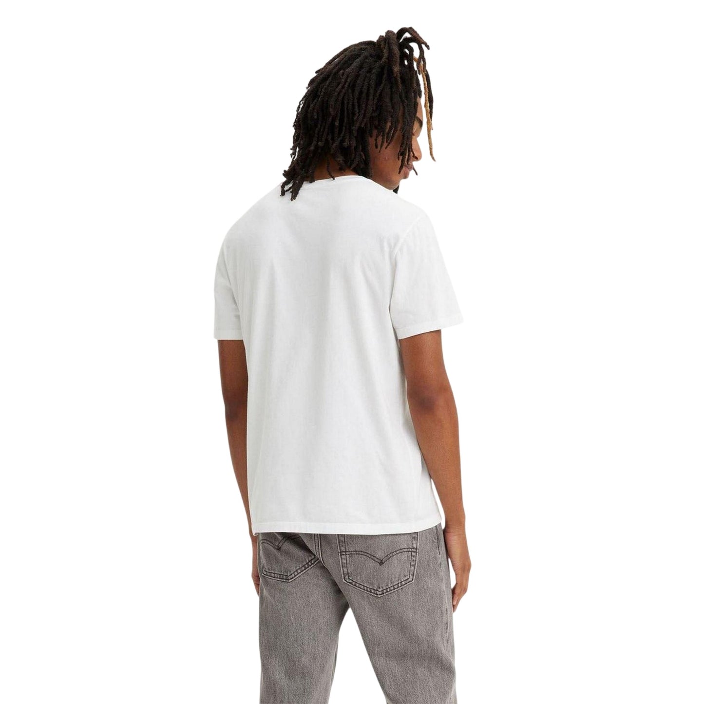 White - Back - Levis Mens Logo Crew Neck T-Shirt (Pack of 2)