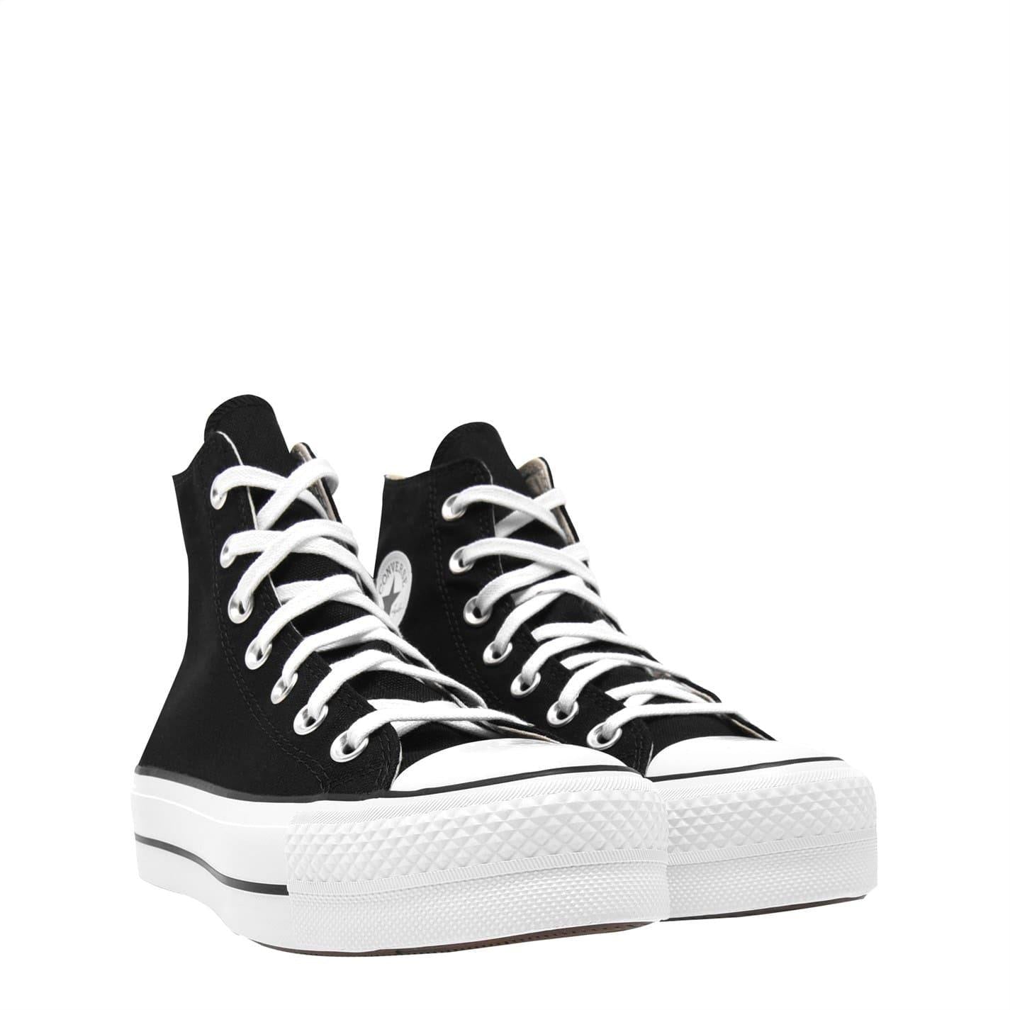 Black-White - Lifestyle - Converse Unisex Adult All Star Canvas High Top Trainers