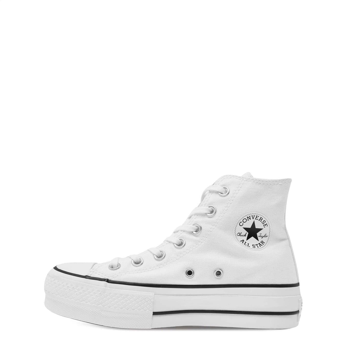 White - Side - Converse Unisex Adult All Star Canvas High Top Trainers