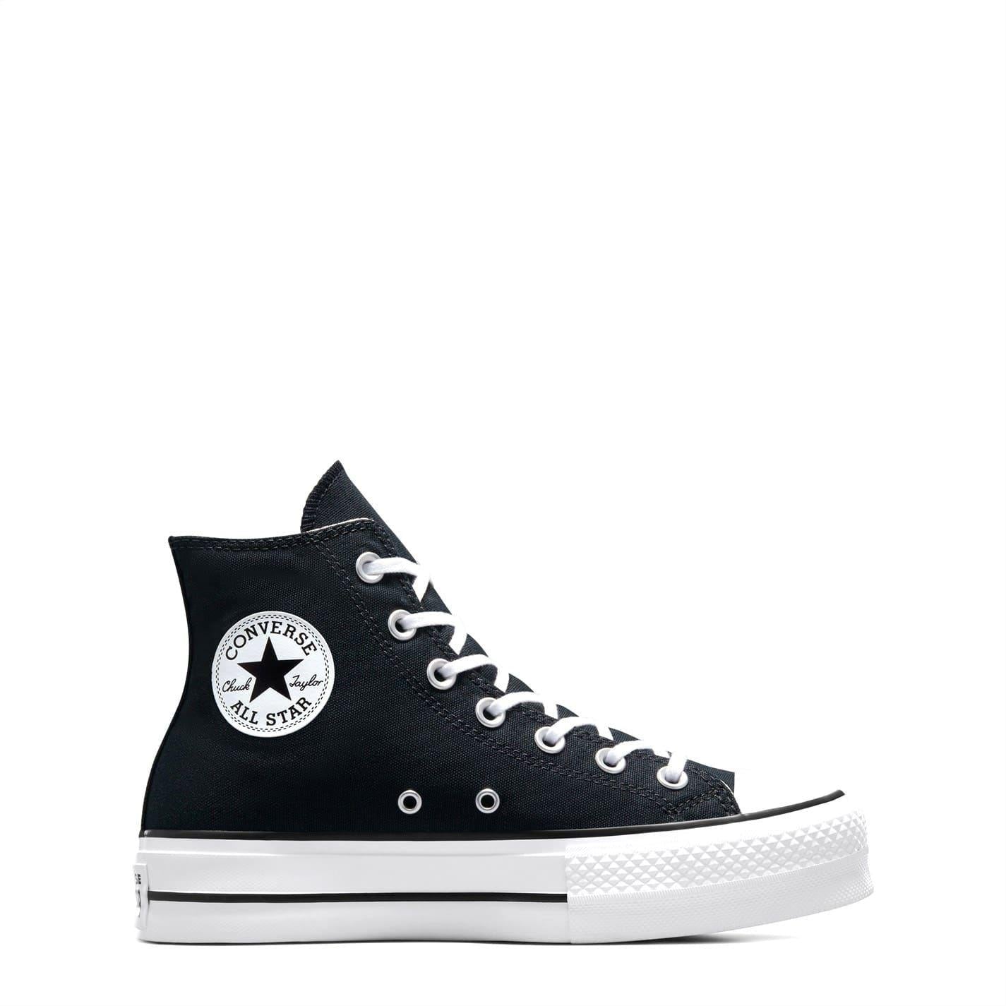Black-White - Front - Converse Unisex Adult All Star Canvas High Top Trainers
