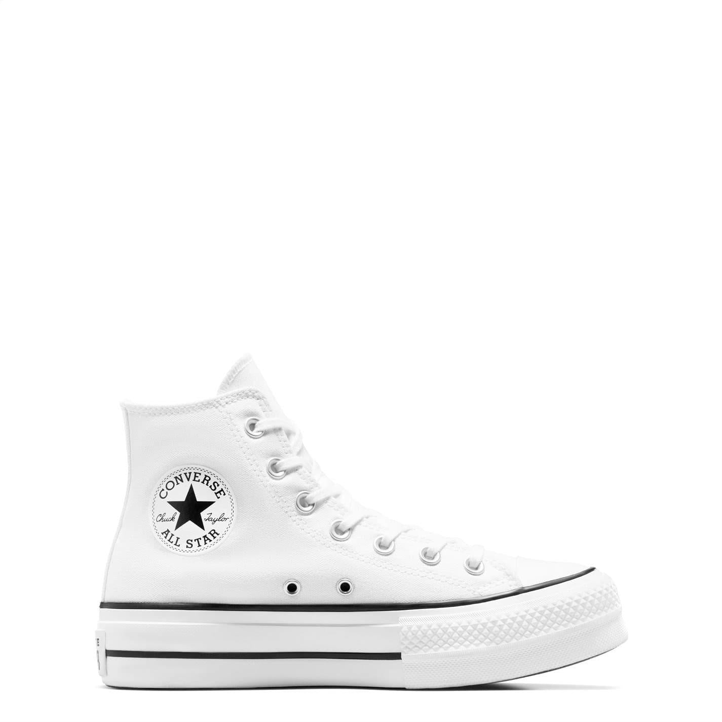 White - Front - Converse Unisex Adult All Star Canvas High Top Trainers