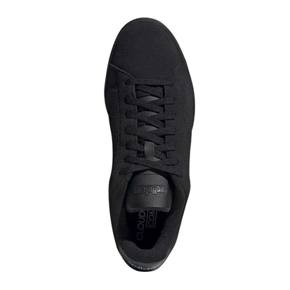 Black - Side - Adidas Unisex Adult Advantage 2.0 Suede Trainers