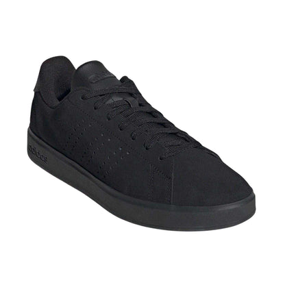 Black - Front - Adidas Unisex Adult Advantage 2.0 Suede Trainers