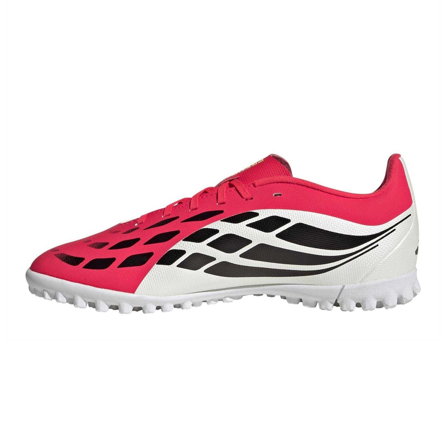 Red-White - Side - Adidas Womens-Ladies Predator Club Astro Turf Trainers