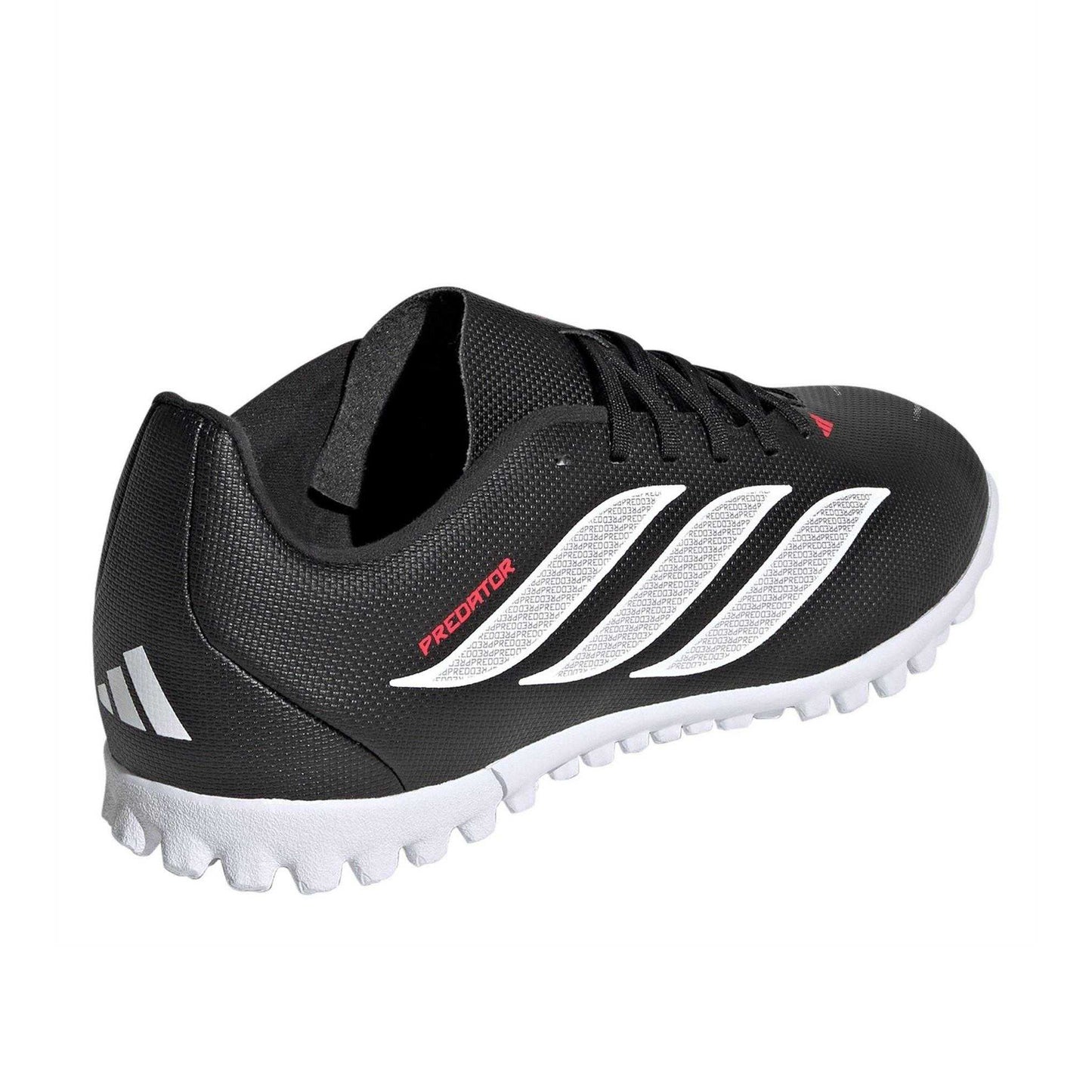 Black-Red - Back - Adidas Womens-Ladies Predator Club Astro Turf Trainers