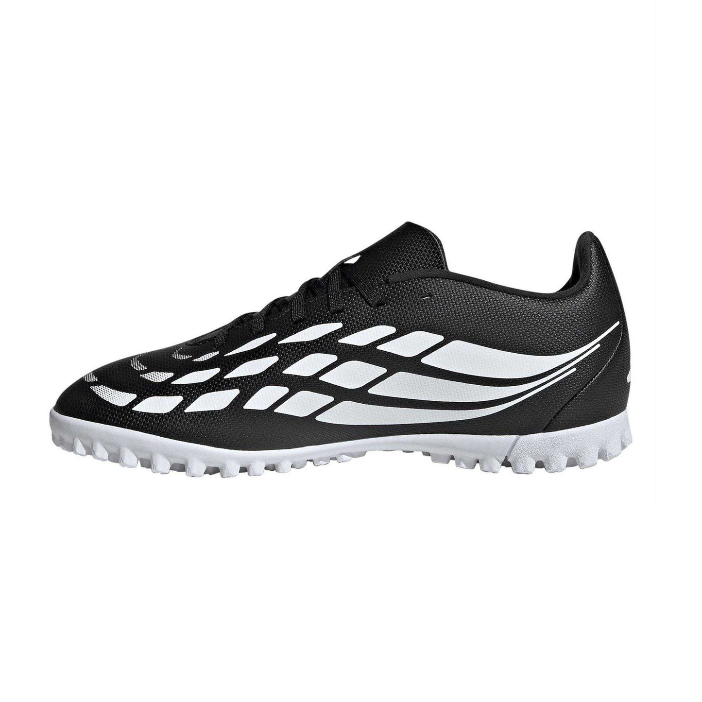 Black-Red - Side - Adidas Womens-Ladies Predator Club Astro Turf Trainers