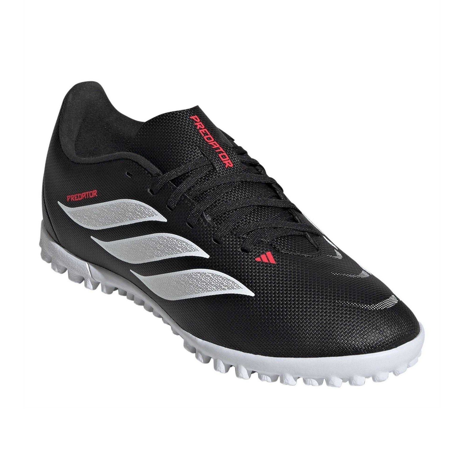 Black-Red - Front - Adidas Womens-Ladies Predator Club Astro Turf Trainers