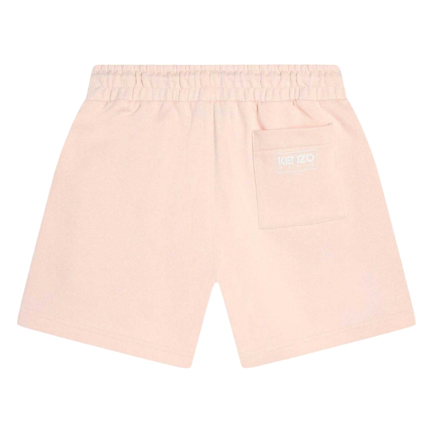 Pale Pink - Back - Kenzo Childrens-Kids Bermuda Logo Sweat Shorts