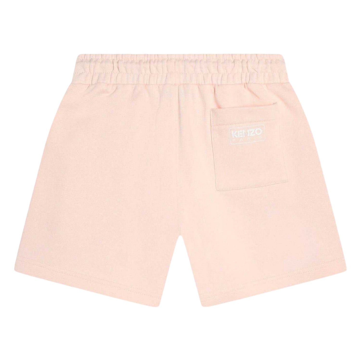 Pale Pink - Back - Kenzo Childrens-Kids Bermuda Logo Sweat Shorts
