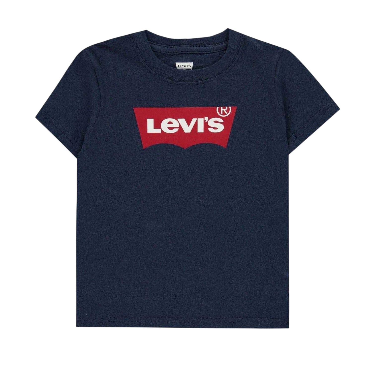 Navy - Front - Levis Boys Batwing Logo T-Shirt