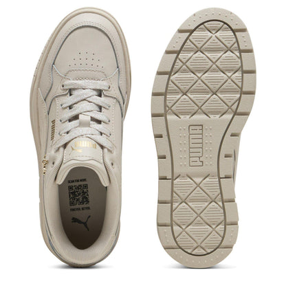 Silver - Side - Puma Womens-Ladies II Jr Low Top Platform Trainers