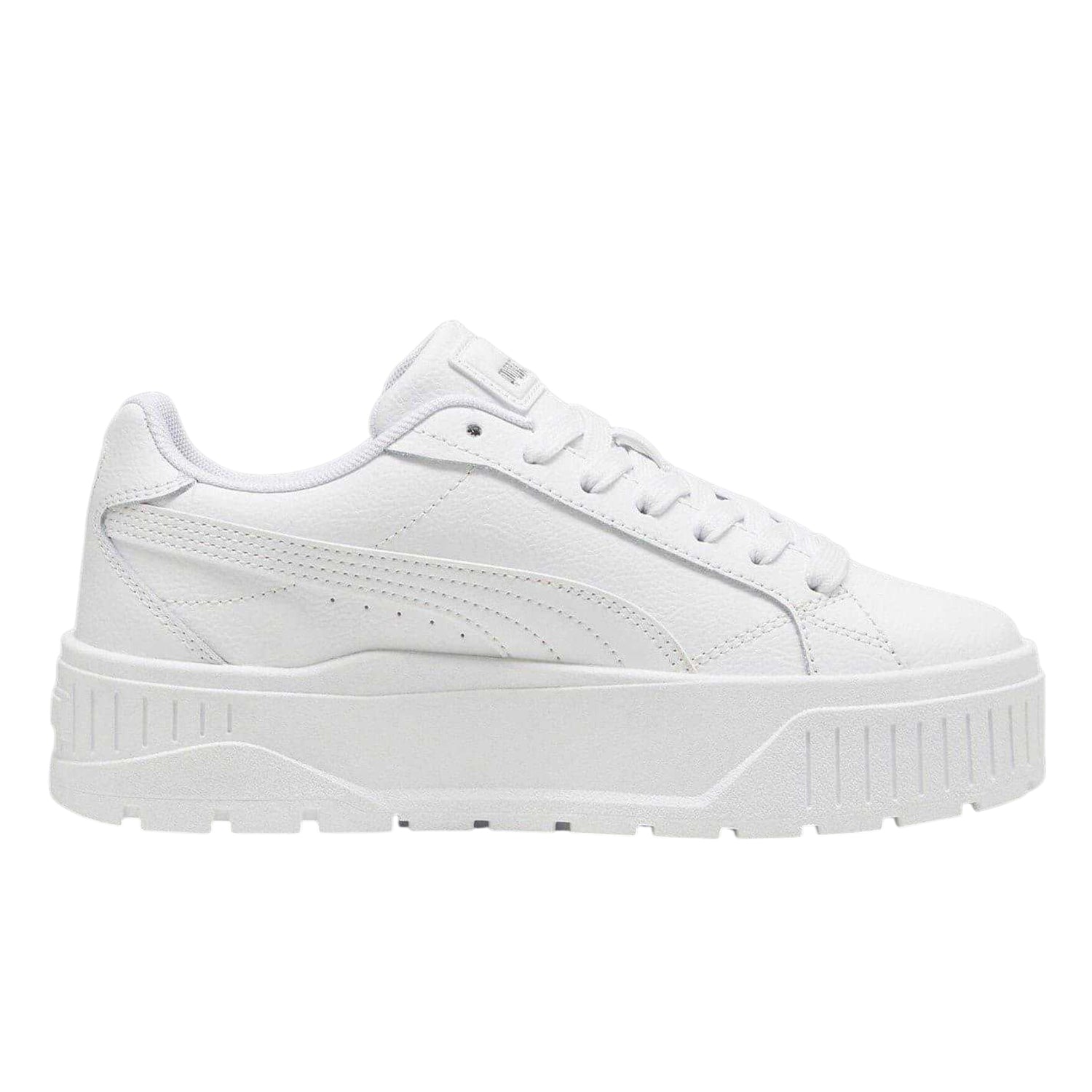 White - Front - Puma Womens-Ladies II Jr Low Top Platform Trainers