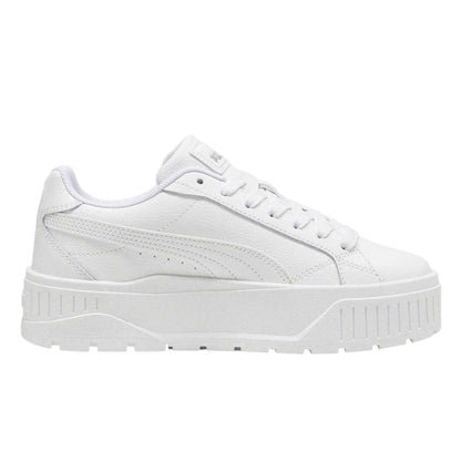 White - Front - Puma Womens-Ladies II Jr Low Top Platform Trainers
