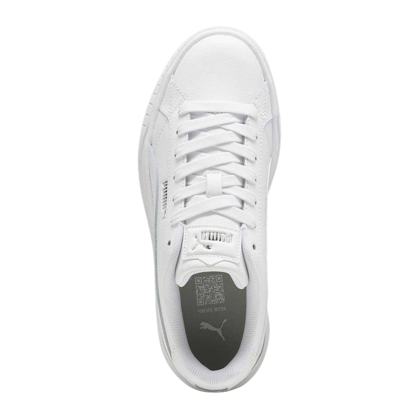 White - Side - Puma Womens-Ladies II Jr Low Top Platform Trainers