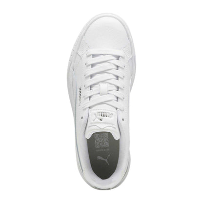 White - Side - Puma Womens-Ladies II Jr Low Top Platform Trainers