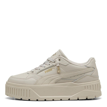 Silver - Back - Puma Womens-Ladies II Jr Low Top Platform Trainers