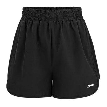 Black - Front - Slazenger Womens-Ladies Running Shorts