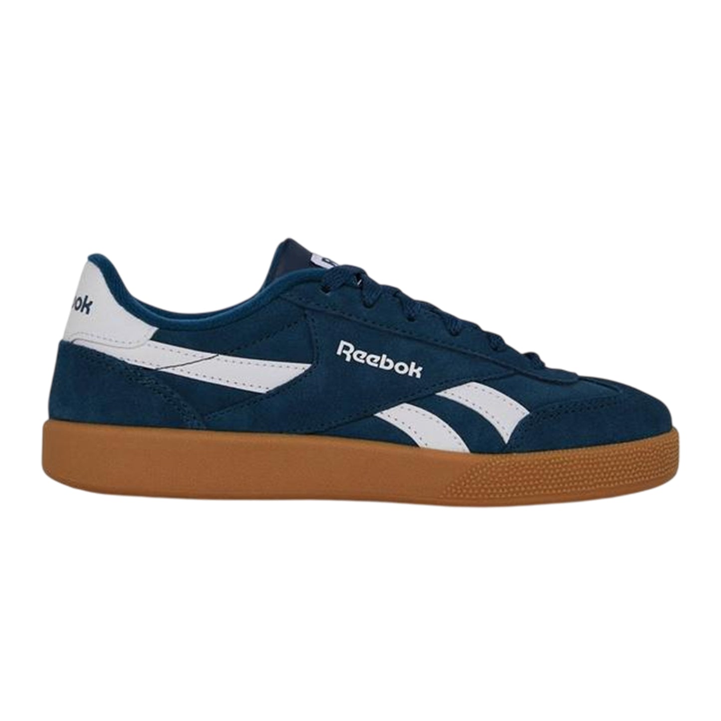 Navy-White - Front - Reebok Unisex Adult Smash Edge Striped Suede Flat Trainers