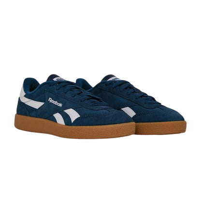 Navy-White - Lifestyle - Reebok Unisex Adult Smash Edge Striped Suede Flat Trainers
