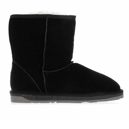 Black - Pack Shot - EverAu Womens-Ladies Parrot Classic Cow Suede Short Shaft Boots