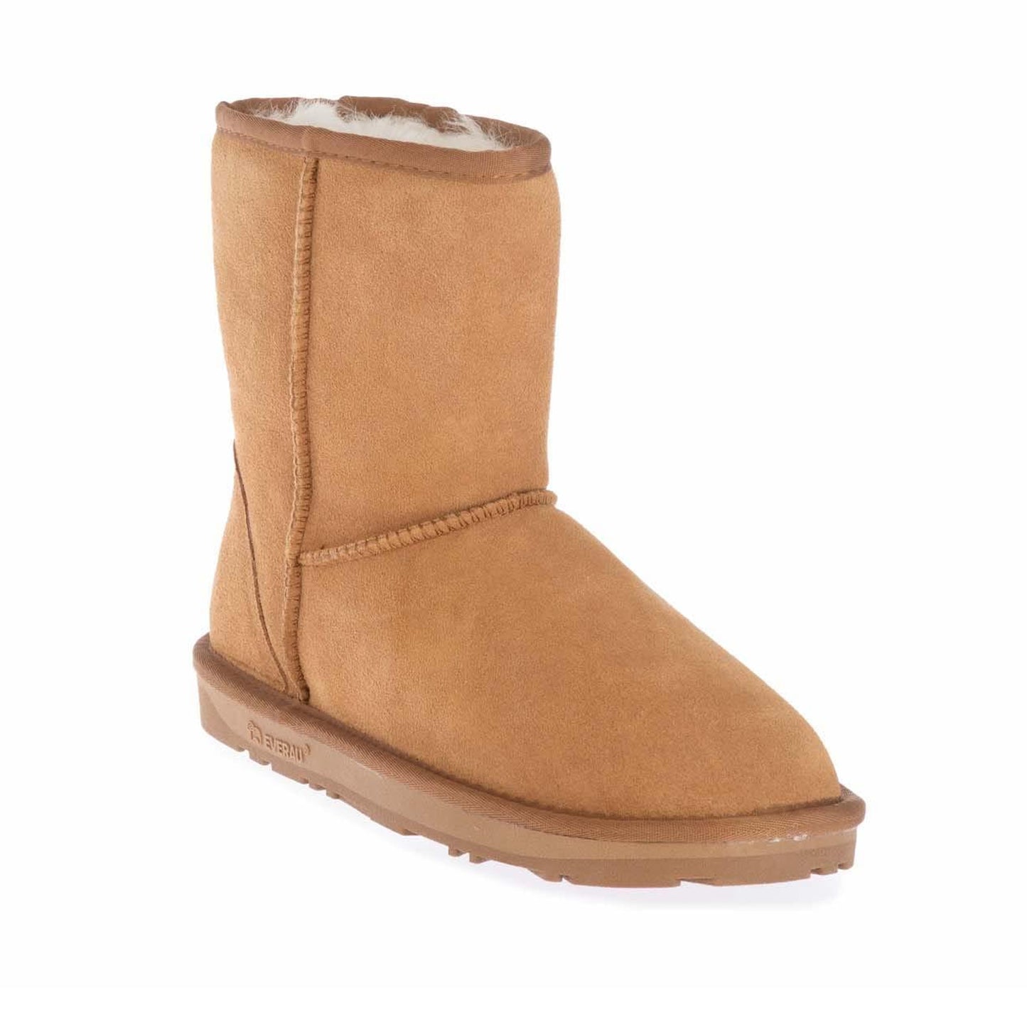 Chestnut - Front - EverAu Womens-Ladies Parrot Classic Cow Suede Short Shaft Boots