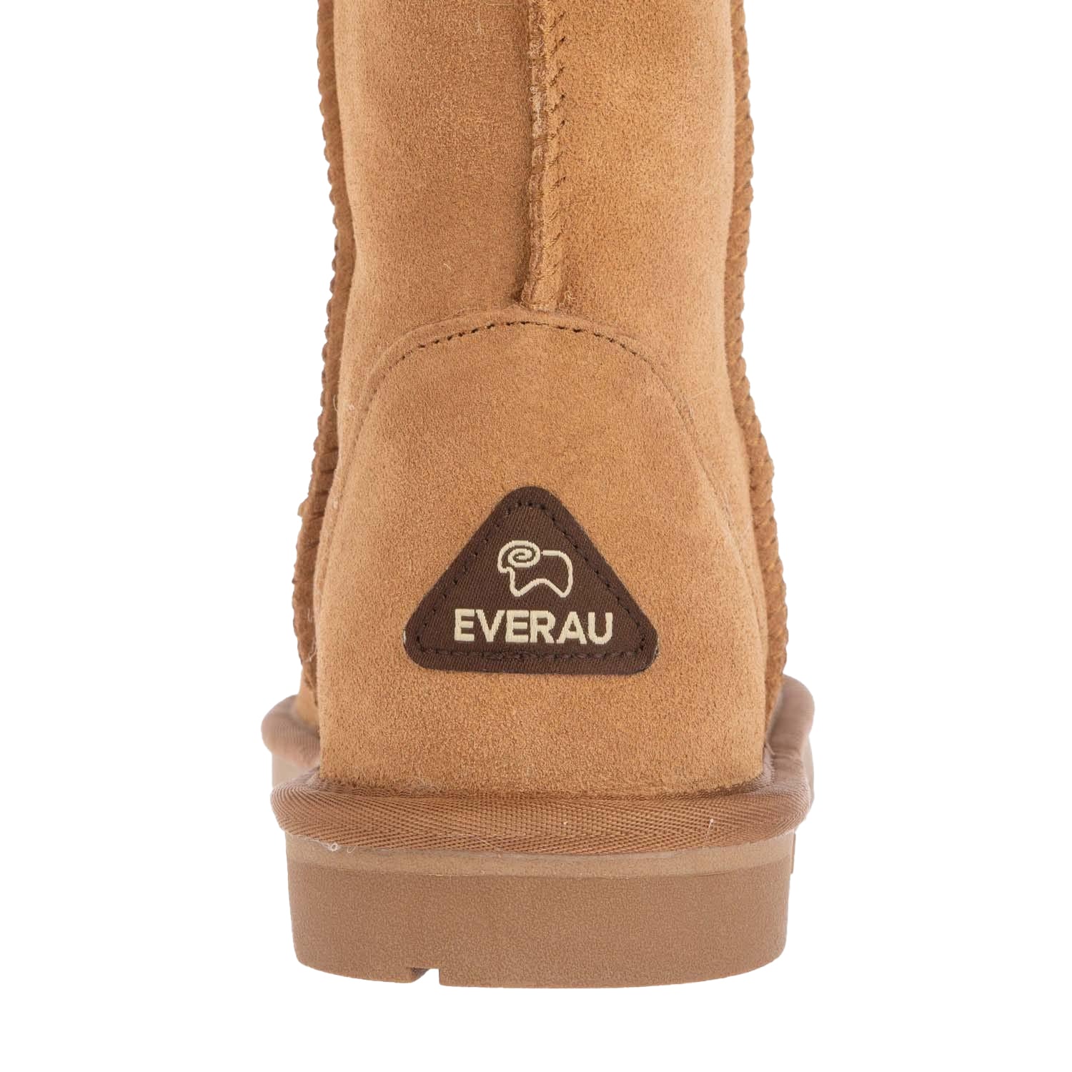 Chestnut - Back - EverAu Womens-Ladies Parrot Classic Cow Suede Short Shaft Boots