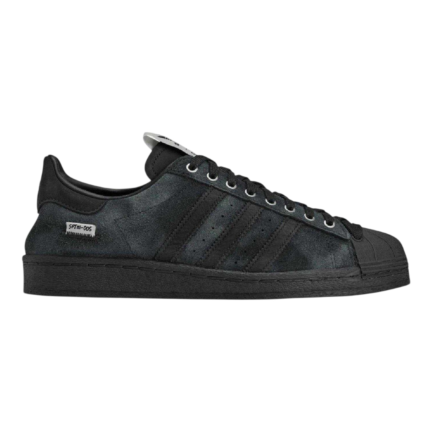 Core Black-Cream - Front - Adidas Mens Originals Superstar 82 Leather Trainers