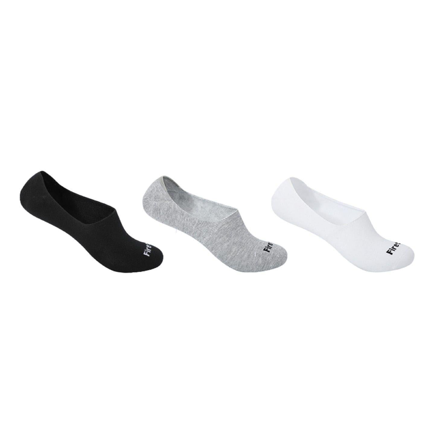 Black-White-Grey - Front - Firetrap Mens Plain Liner Socks (Pack of 3)