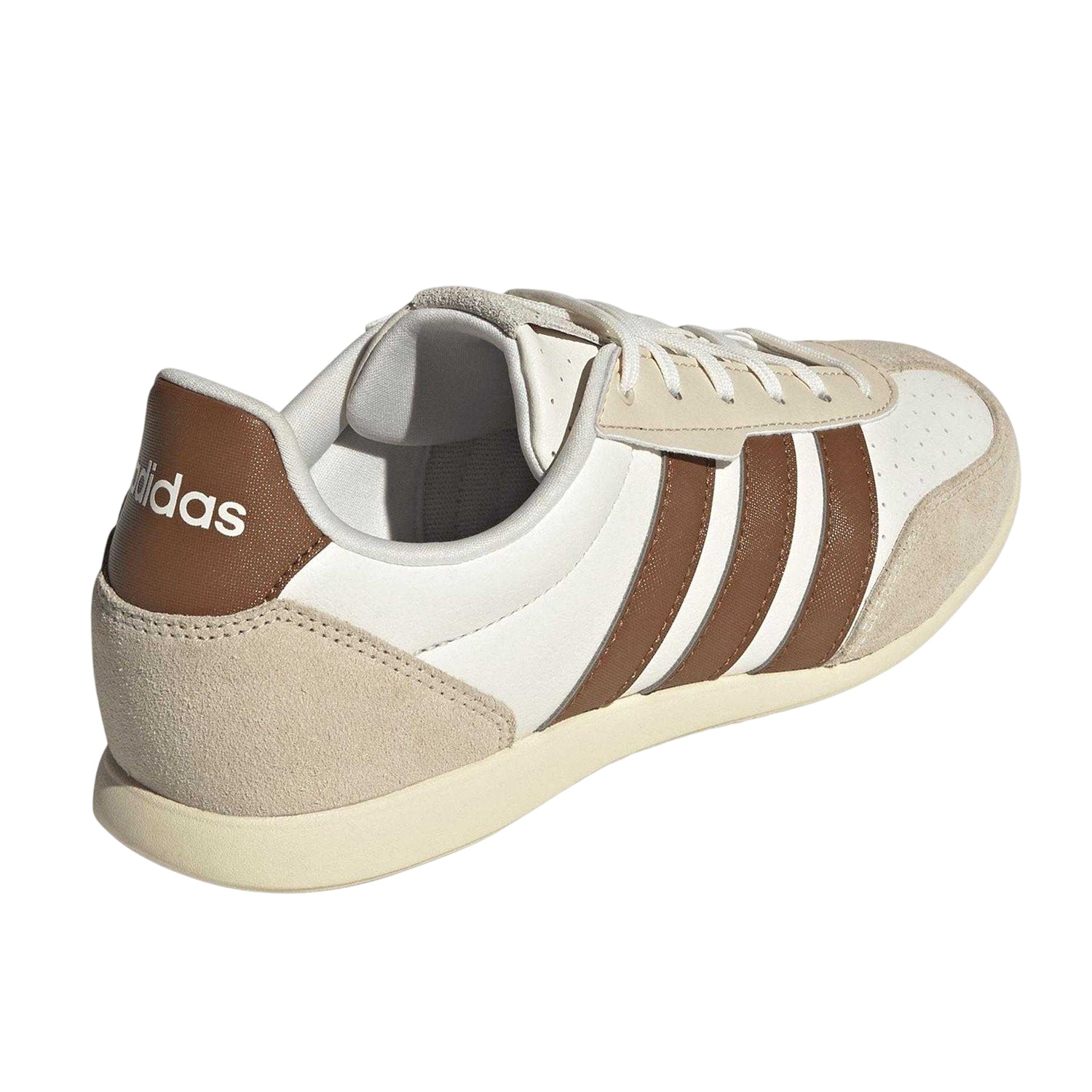 Off White-Brown - Back - Adidas Womens-Ladies Barreda Low Trainers