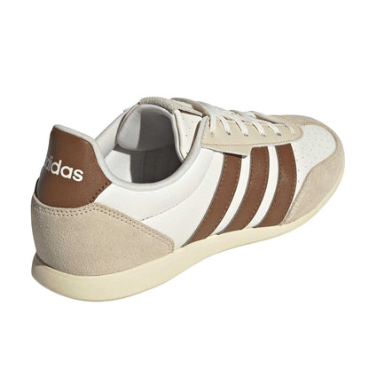 Off White-Brown - Back - Adidas Womens-Ladies Barreda Low Trainers