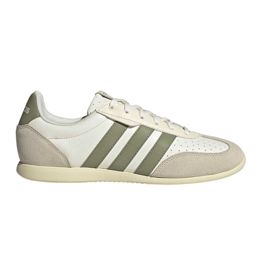 Off White-Green - Front - Adidas Womens-Ladies Barreda Low Trainers