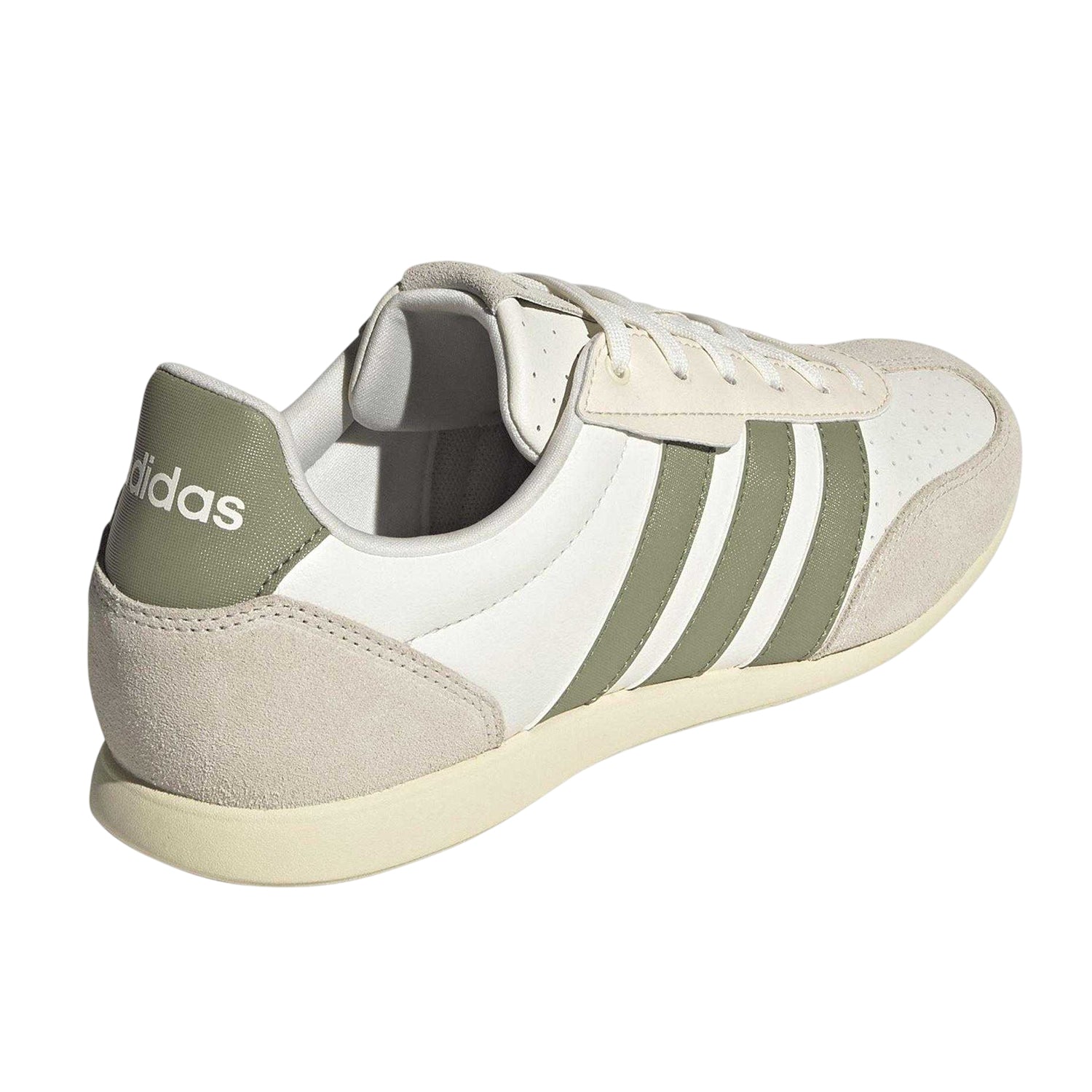 Off White-Green - Back - Adidas Womens-Ladies Barreda Low Trainers