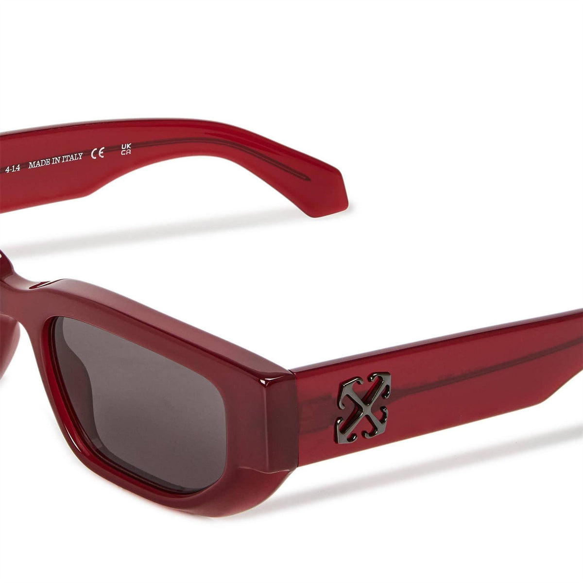 Burgundy-Grey - Back - Off White Unisex Adult Greeley Sunglasses