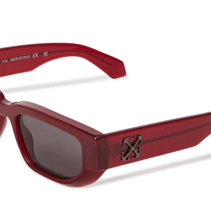 Burgundy-Grey - Back - Off White Unisex Adult Greeley Sunglasses