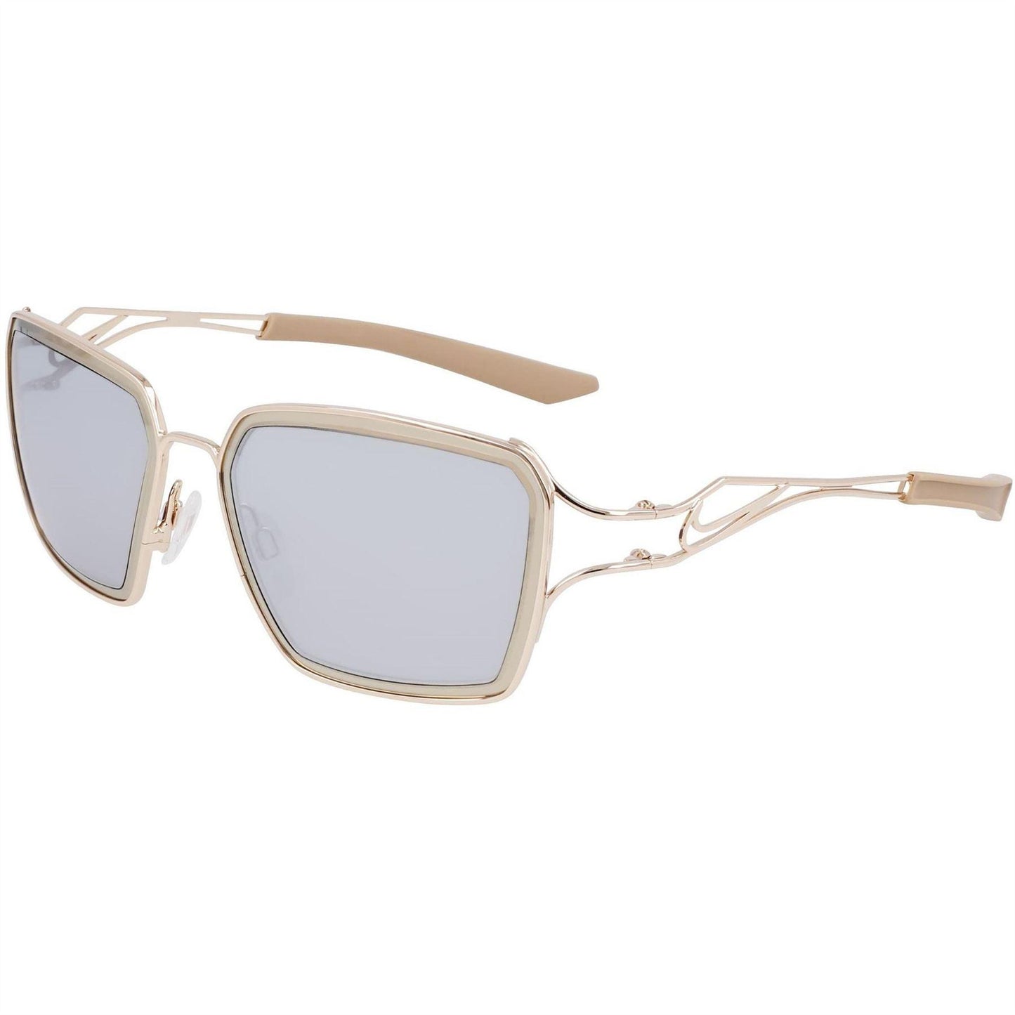 Gold-Silver-Gold - Side - Nike Unisex Adult Square Prism Sunglasses