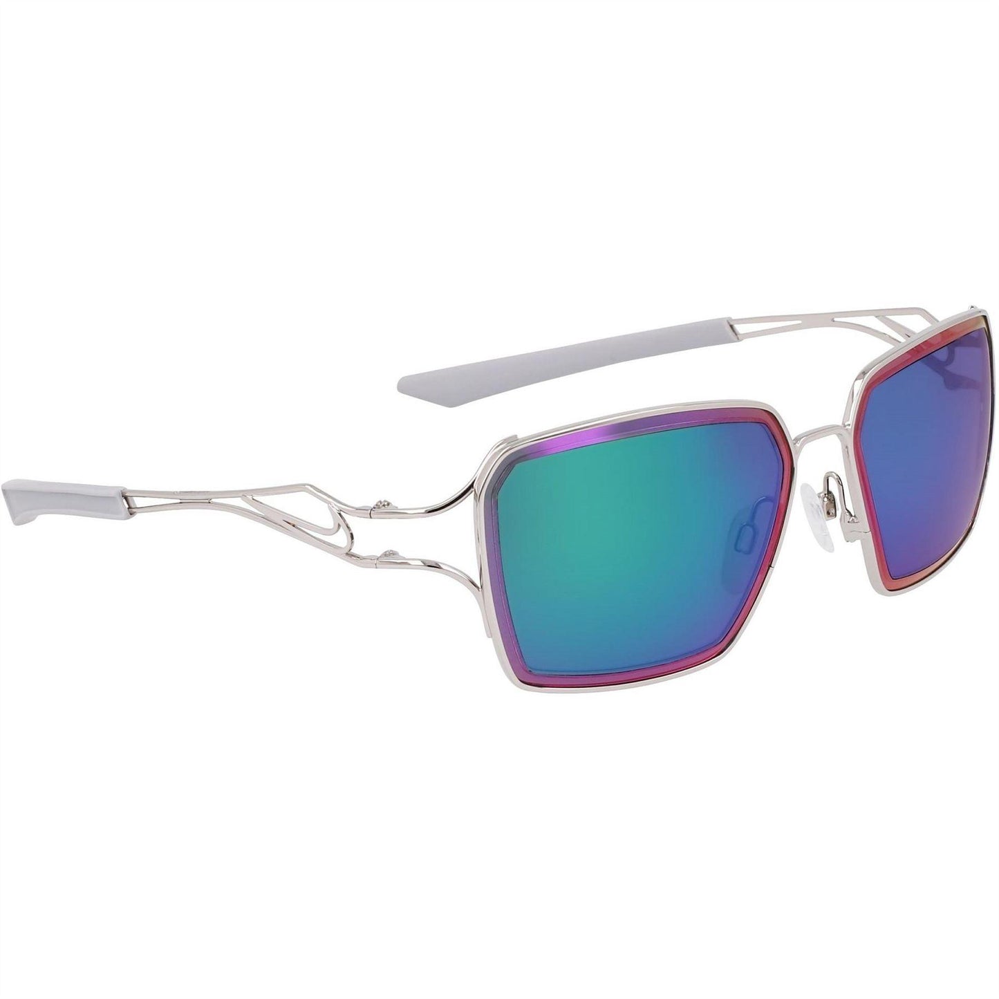 Silver-Green-Infrared - Front - Nike Unisex Adult Square Prism Sunglasses