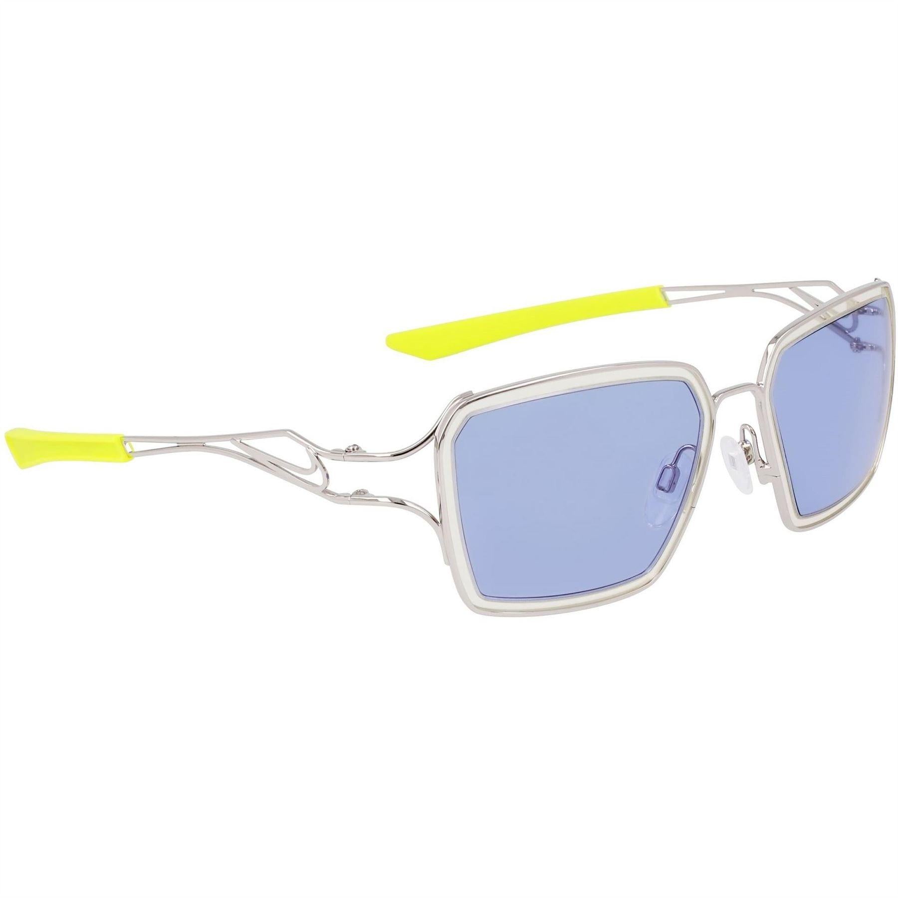 Silver-Blue-Yellow - Front - Nike Unisex Adult Square Prism Sunglasses