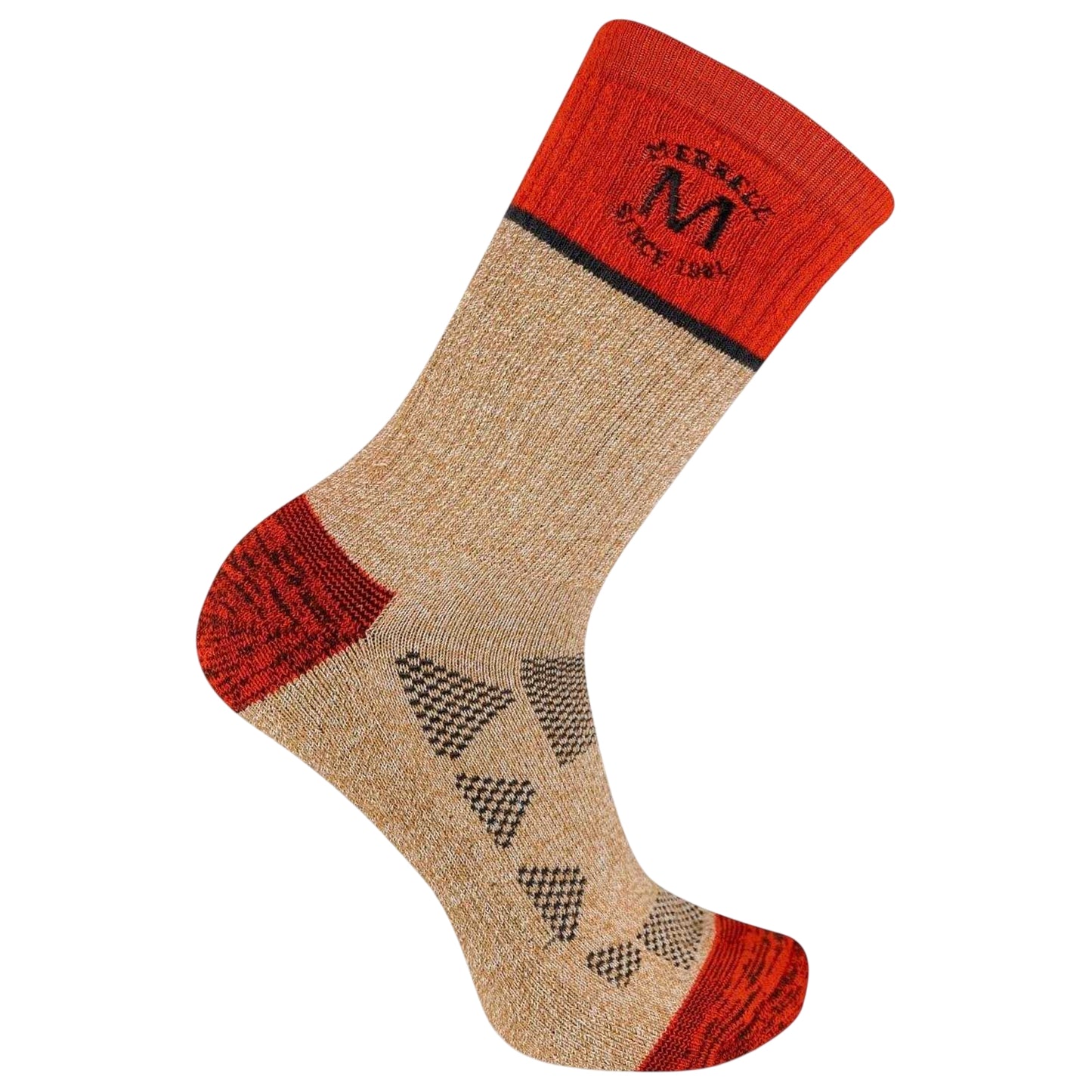 Red - Back - Merrell Mens Crew Socks