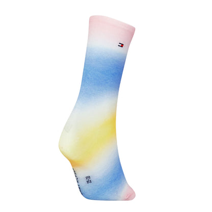 Multicoloured - Back - Tommy Hilfiger Womens-Ladies Gradient Socks