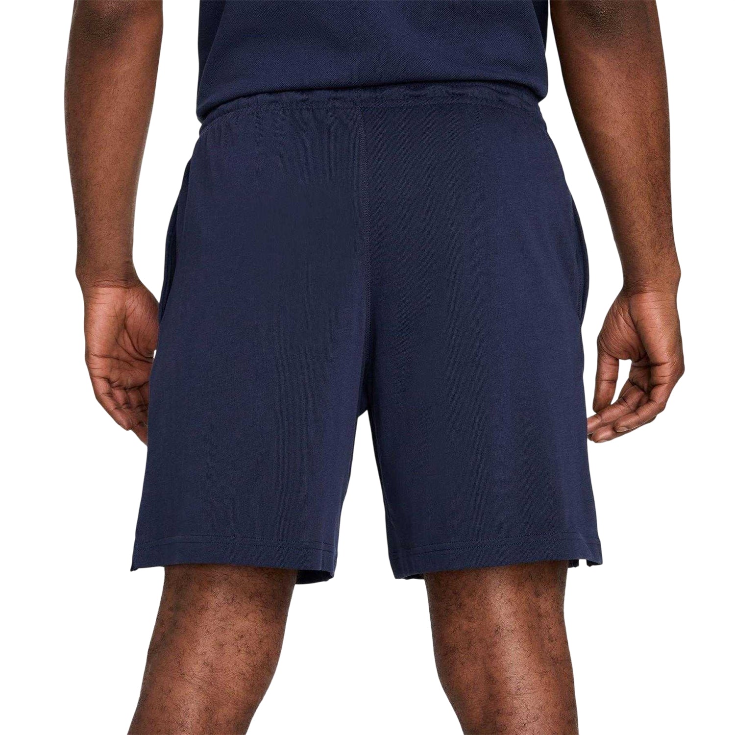 Navy - Back - Nike Mens Club Embroidered Logo Shorts