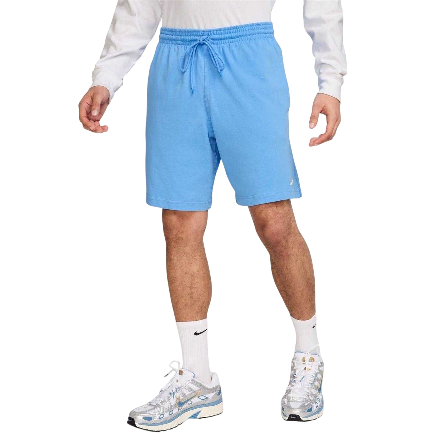 University Blue - Side - Nike Mens Club Embroidered Logo Shorts