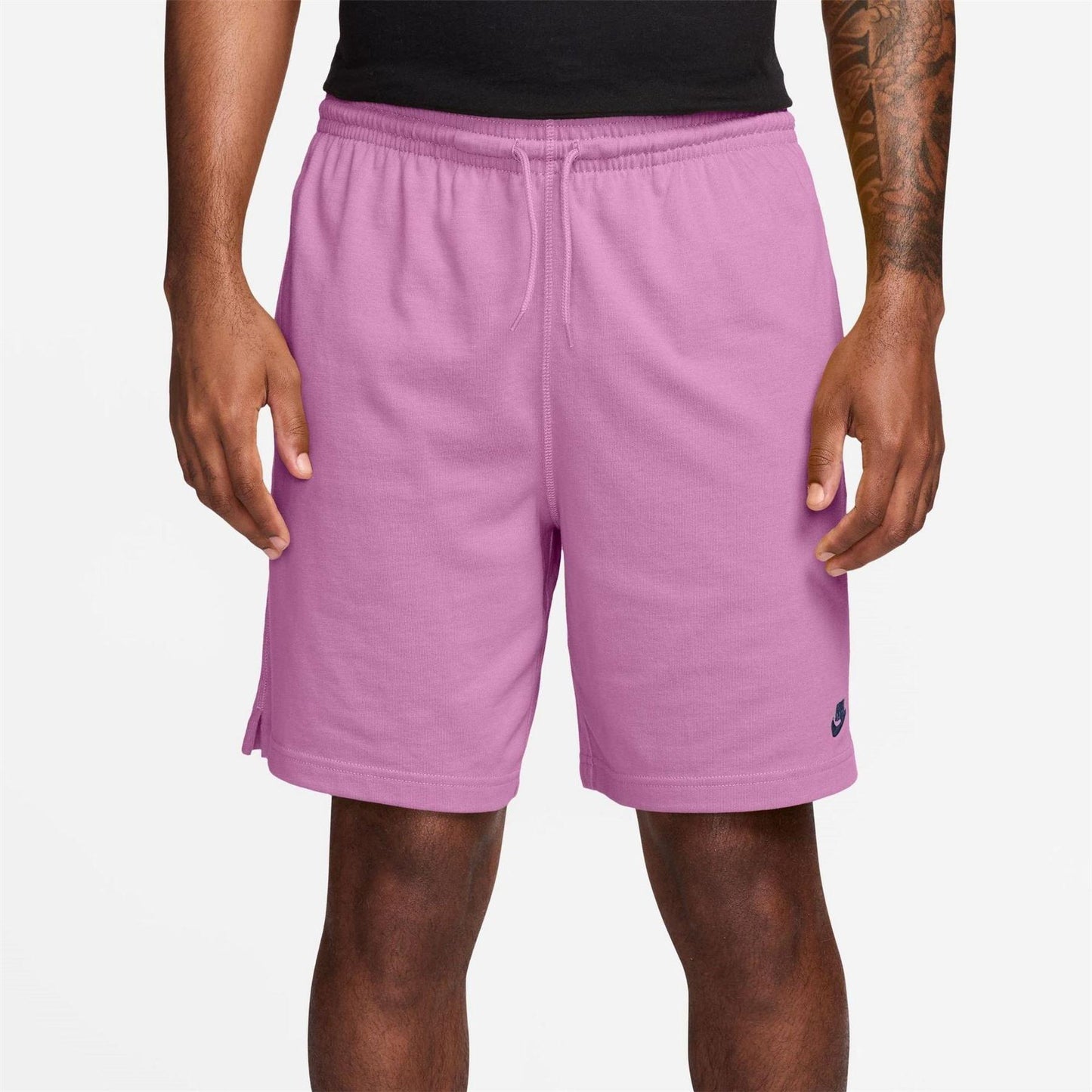 Magenta - Front - Nike Mens Club Embroidered Logo Shorts