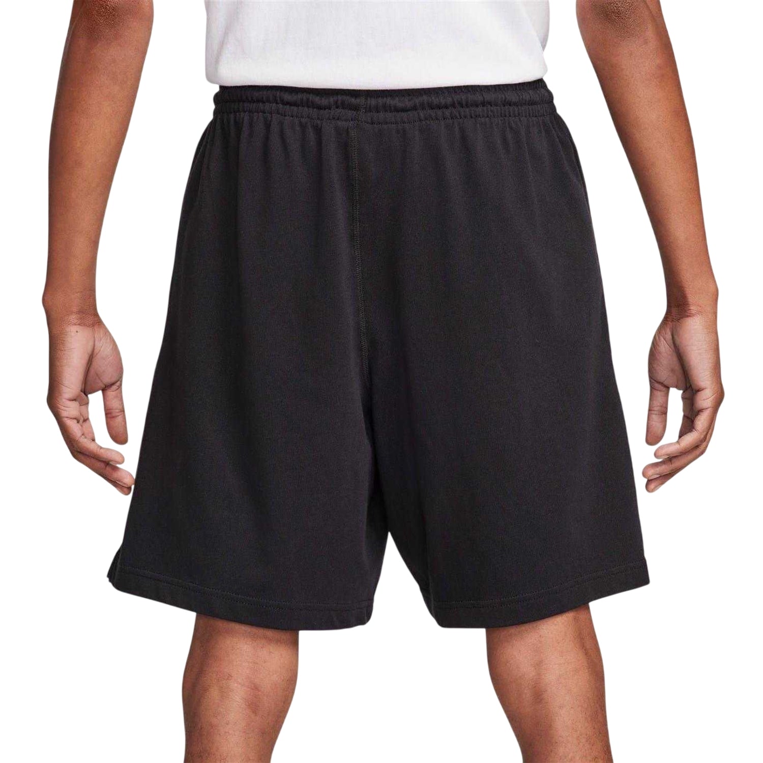 Black - Back - Nike Mens Club Embroidered Logo Shorts