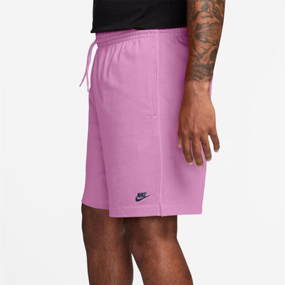 Magenta - Side - Nike Mens Club Embroidered Logo Shorts