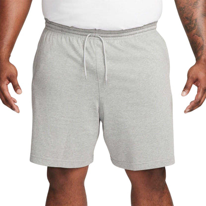 Grey Heather - Front - Nike Mens Club Embroidered Logo Shorts