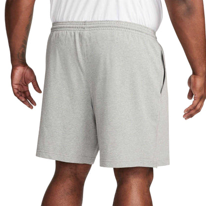 Grey Heather - Back - Nike Mens Club Embroidered Logo Shorts