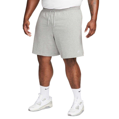 Grey Heather - Side - Nike Mens Club Embroidered Logo Shorts