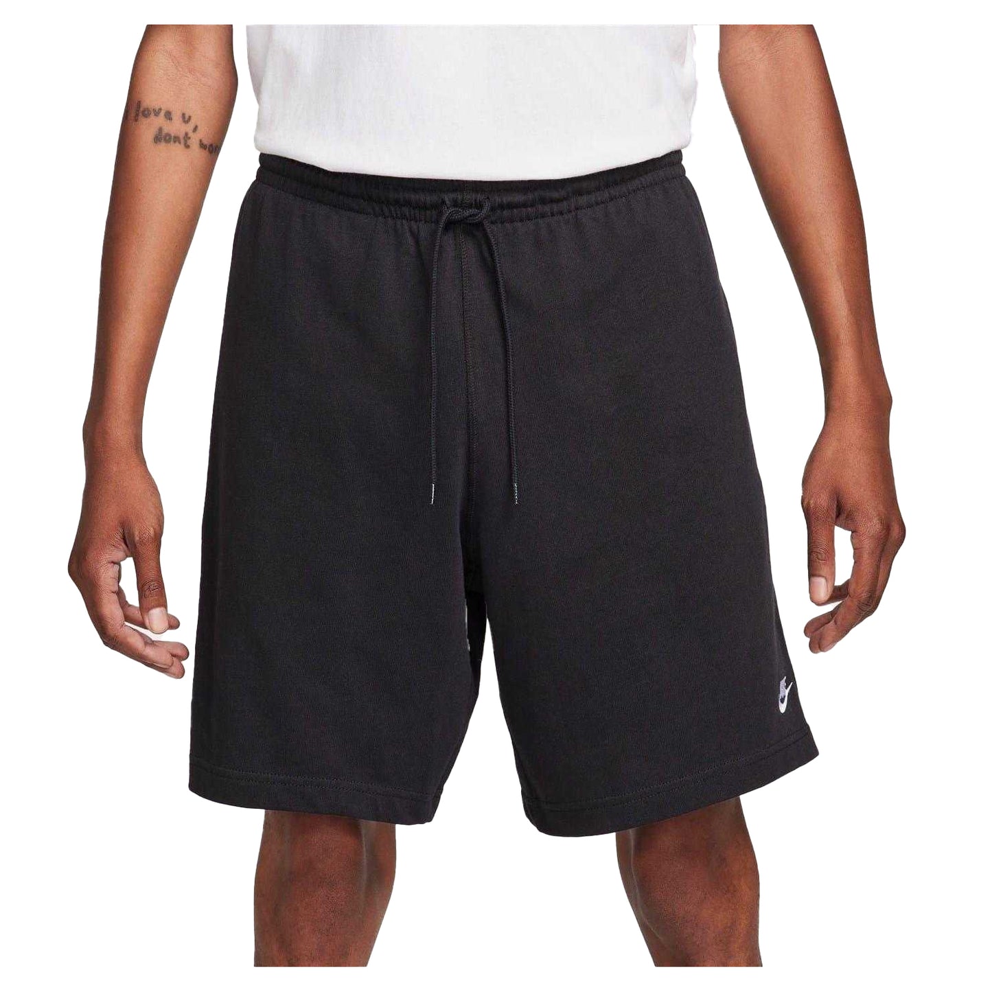 Black - Front - Nike Mens Club Embroidered Logo Shorts