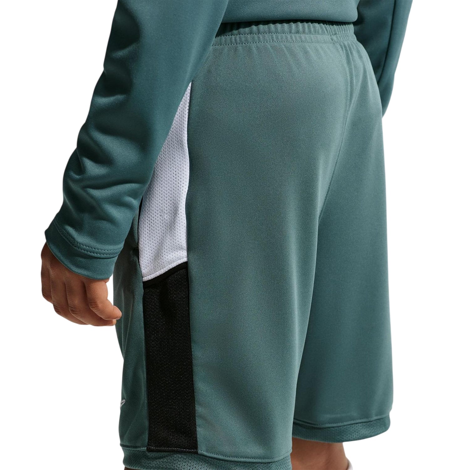 Slate-White - Back - Nike Childrens-Kids Logo Shorts